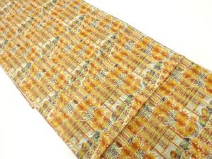 家屋風景模様織出し名古屋帯